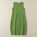 Vestido oversize sin mangas con delicados bordados