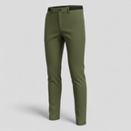 Men's Slim Fit Trousers with Elastic Waistband and Pockets