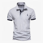 Slim-Fit Stretch Piqué Cotton Polo Shirt for Men