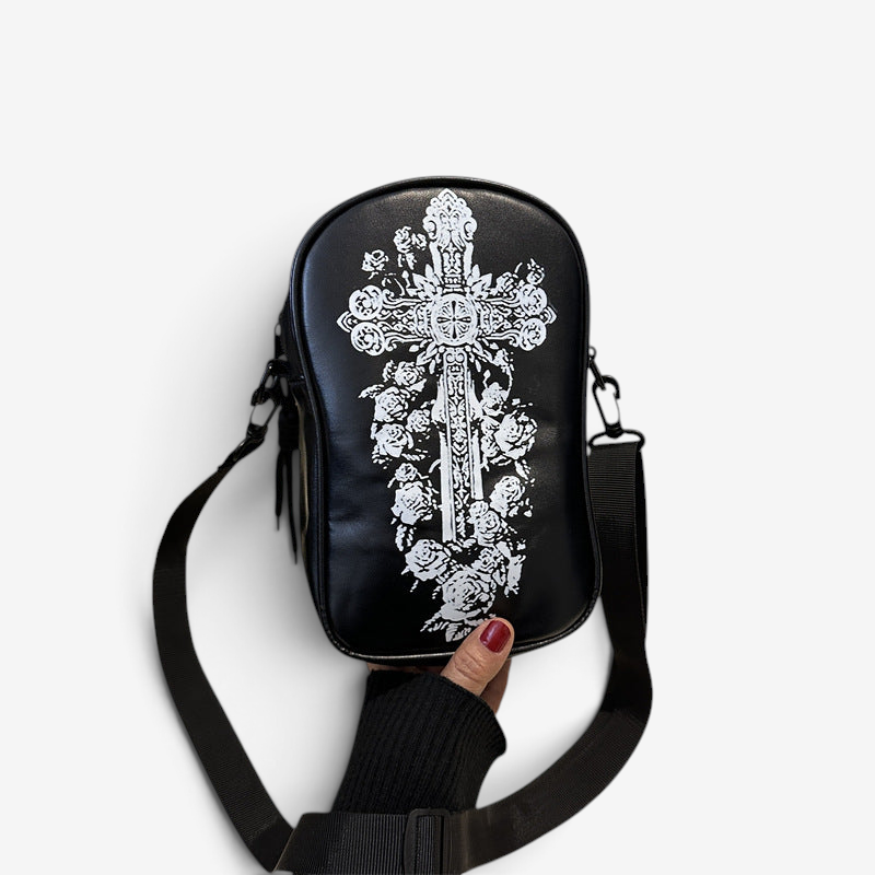Pumpkin Print PU Shoulder Bag for Halloween Costumes