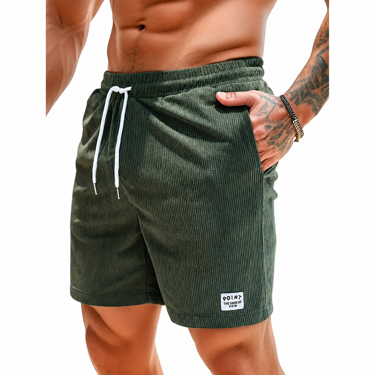 Relaxed Fit Shorts with Elastic Drawstring Waist