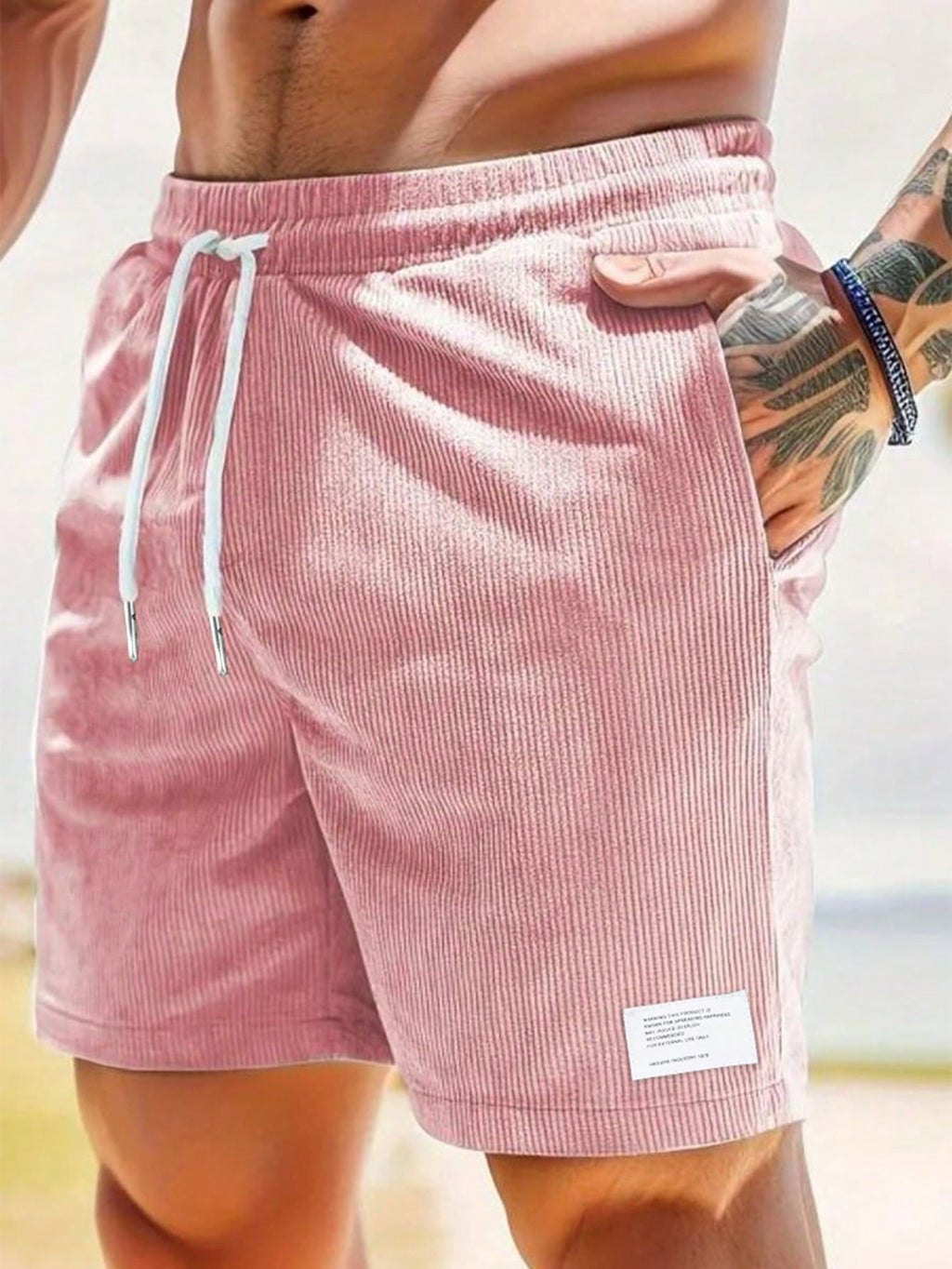 Relaxed Fit Shorts with Elastic Drawstring Waist