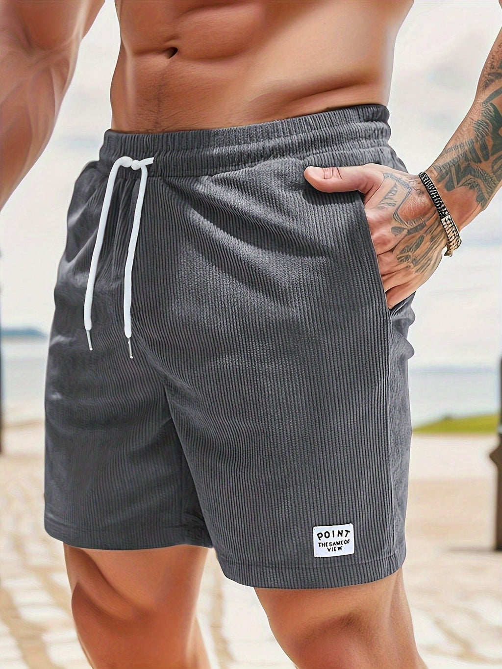 Relaxed Fit Shorts with Elastic Drawstring Waist