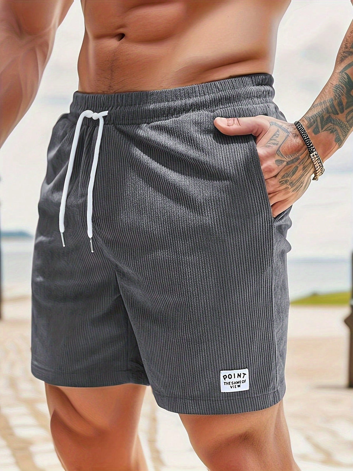 Relaxed Fit Shorts with Elastic Drawstring Waist