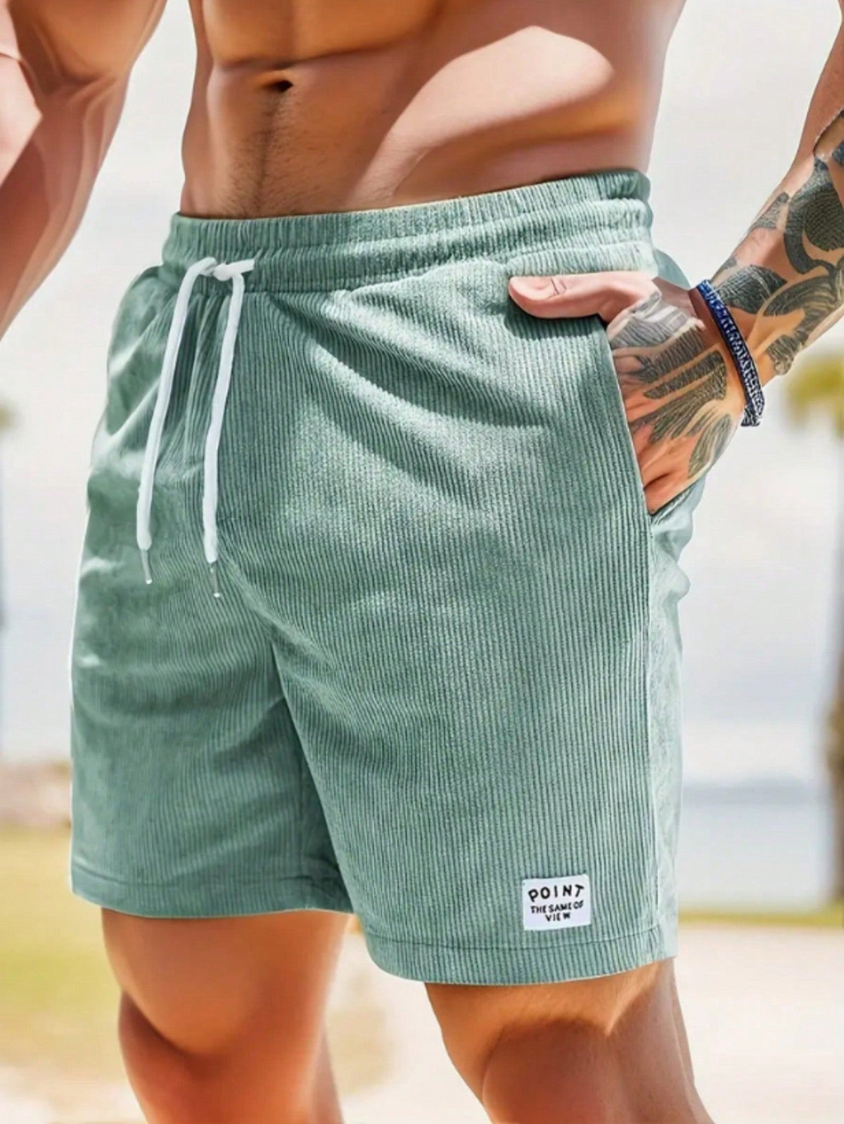 Relaxed Fit Shorts with Elastic Drawstring Waist