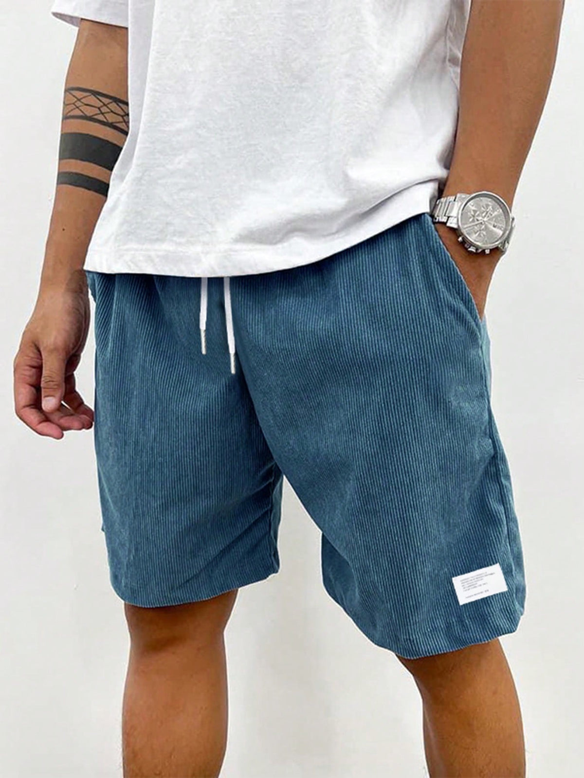 Relaxed Fit Shorts with Elastic Drawstring Waist