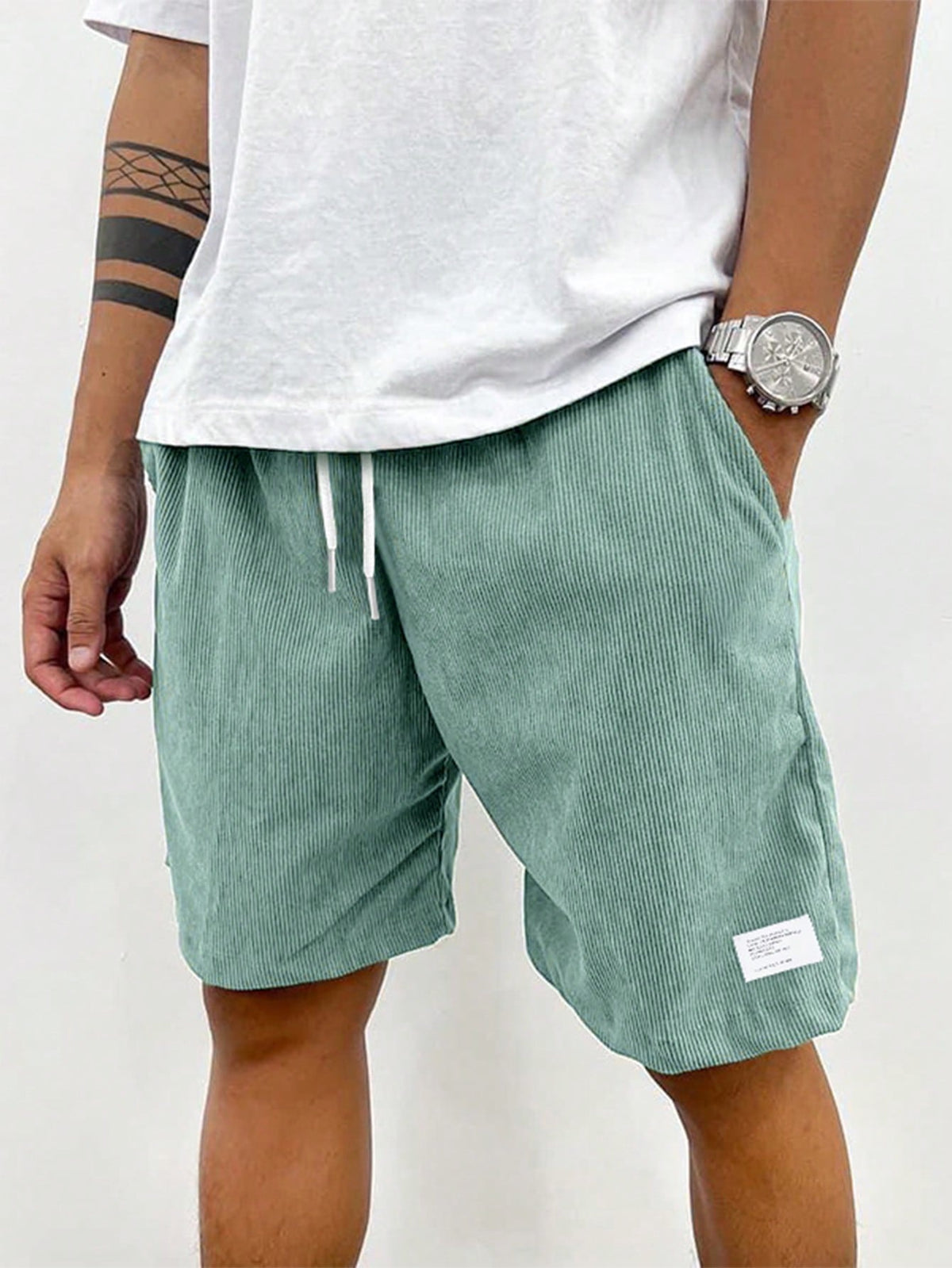 Relaxed Fit Shorts with Elastic Drawstring Waist