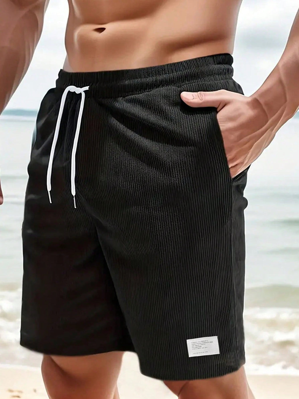 Relaxed Fit Shorts with Elastic Drawstring Waist