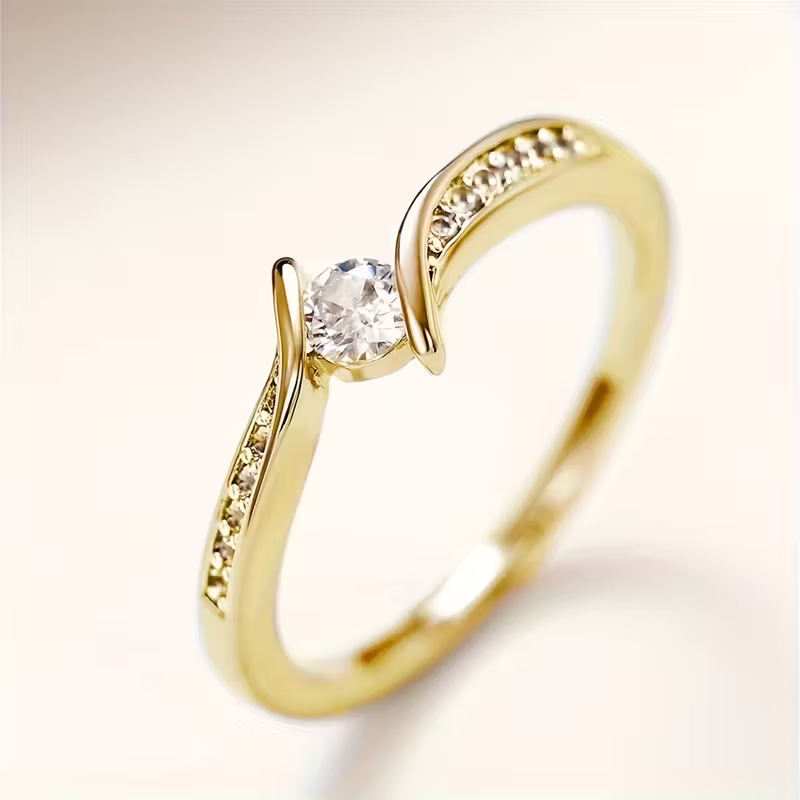 Sculpted Wave Crest Statement Ring with Bold Curve