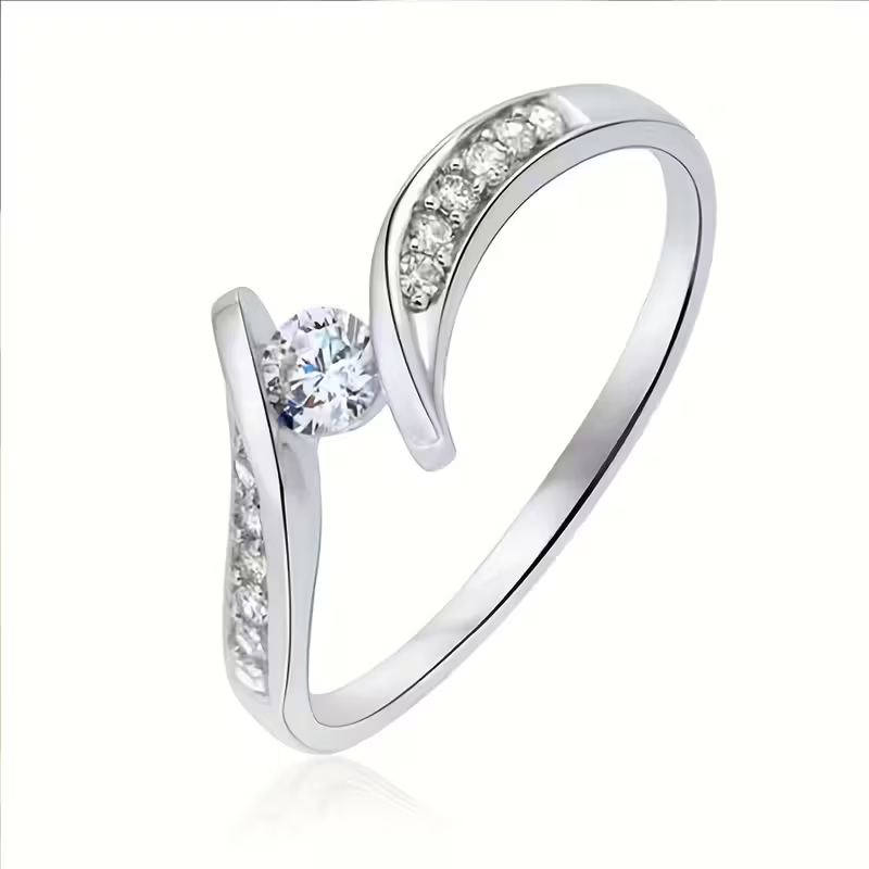Sculpted Wave Crest Statement Ring with Bold Curve