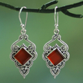 Vintage-Style Square Crystal Earrings with Crisp Sparkle