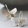 Vintage-Style Butterfly Threader Earrings in Silver Colour