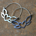 Cut-Out Heart Hoop Earrings in Silver Colour with Romantic Feel