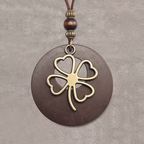 Clover Pendant Necklace with Simple Chain and Classic Shape