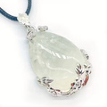 Moonlit-Look Stone Pendant Necklace with Soft Glow