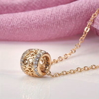 Vintage-Style Sphere Pendant Necklace with Rounded Form