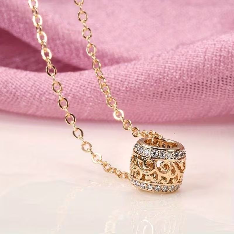 Vintage-Style Sphere Pendant Necklace with Rounded Form