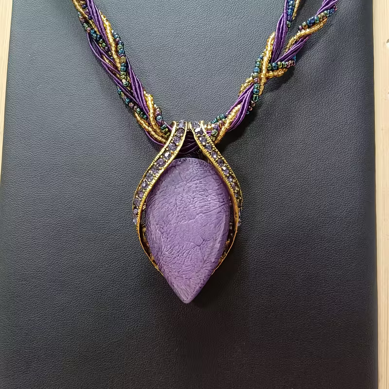 Ocean-Inspired Pendant Necklace with Deep Sea Colours
