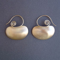 Vintage-Style Beaded Spiral Earrings in Silver Colour