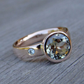Vintage-Style Sky Blue Glass Ring with Classic Setting