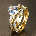Gnistrande ringset i vintagestil att stapla och mixa