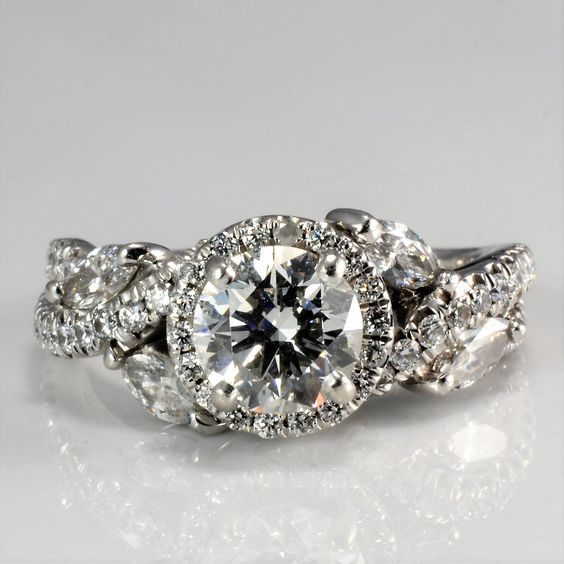 Ring med rund glassten i vintagestil, silverfärgad