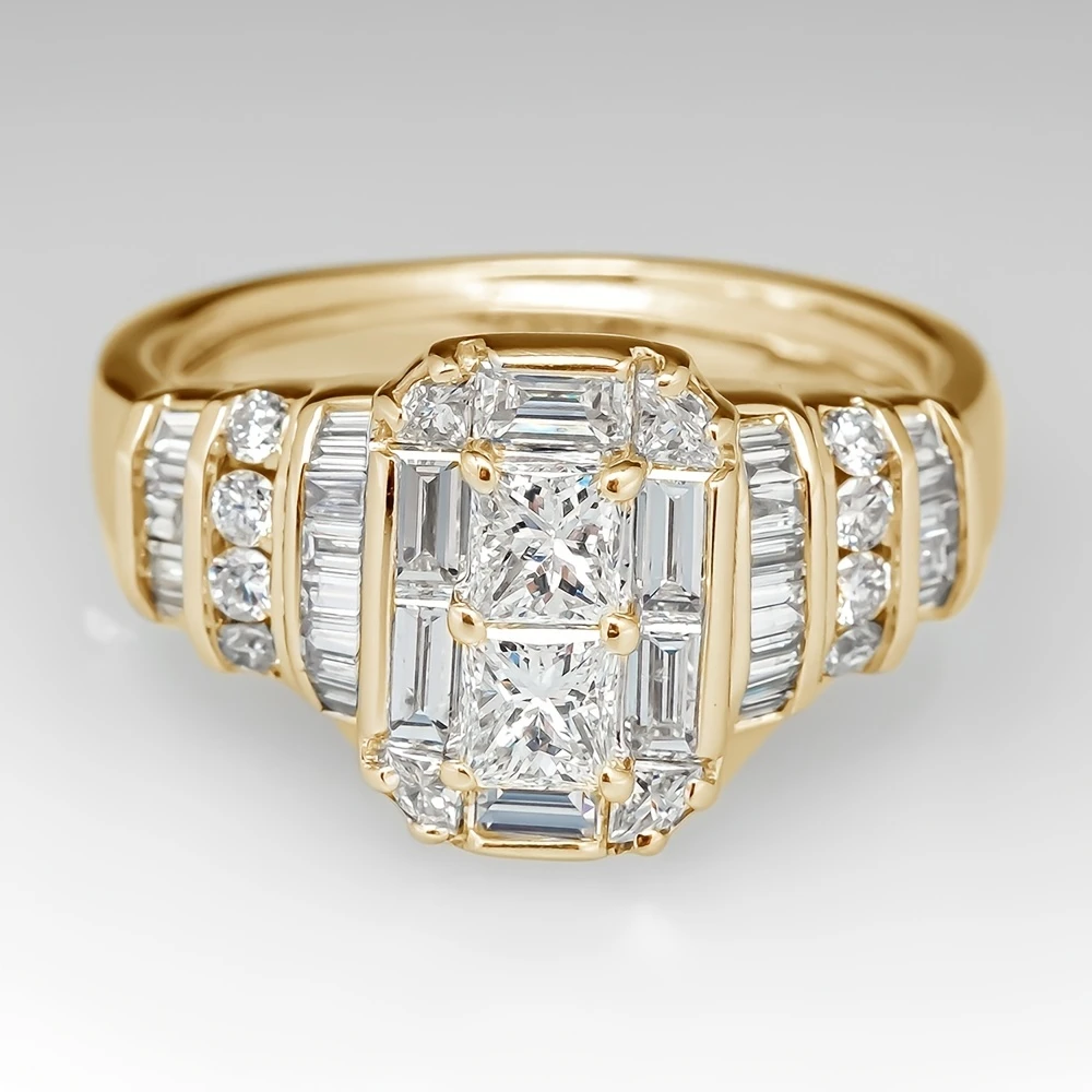 White Glass Ring with Simple Mount in Gold Colour for Daily Wear