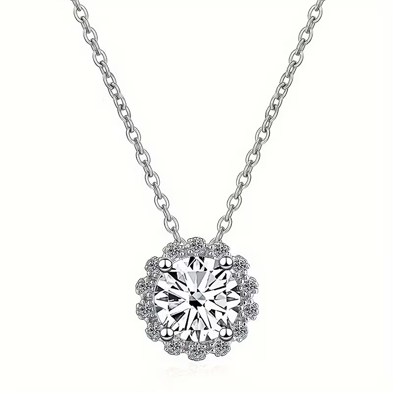 Geometric Round Patterned Stone Necklace in a Choice of Colours