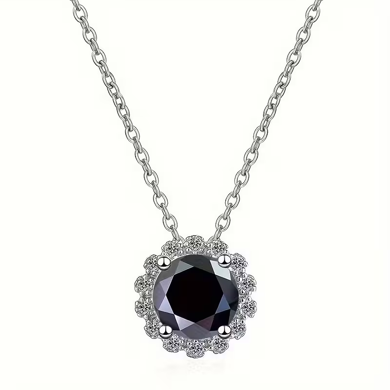 Geometric Round Patterned Stone Necklace in a Choice of Colours