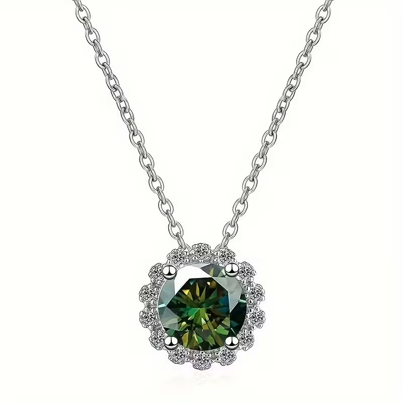 Geometric Round Patterned Stone Necklace in a Choice of Colours