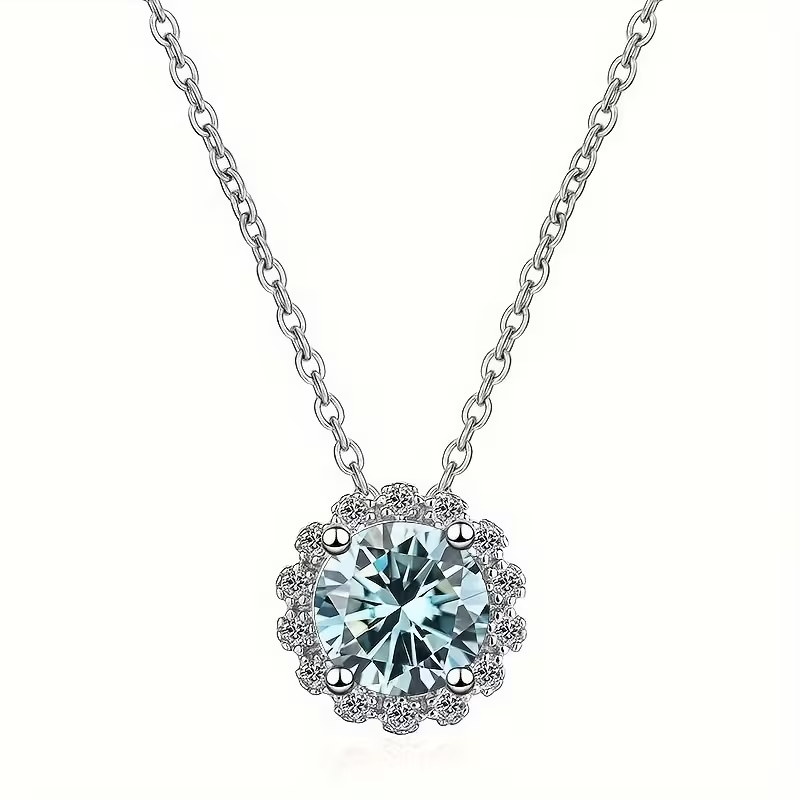 Geometric Round Patterned Stone Necklace in a Choice of Colours