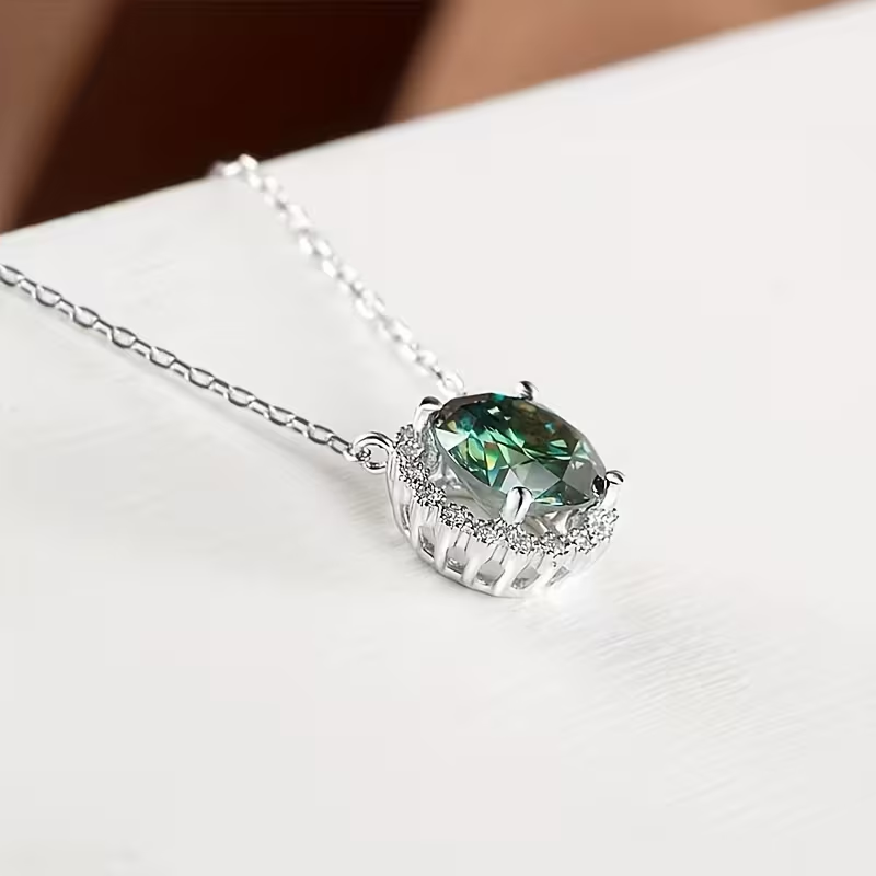 Geometric Round Patterned Stone Necklace in a Choice of Colours