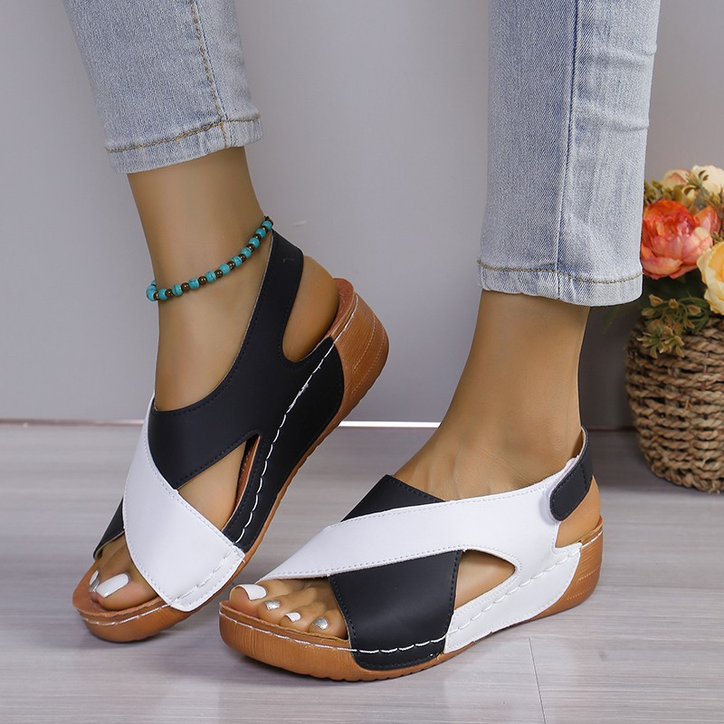 Sandalias de cuña con base estable y de apoyo