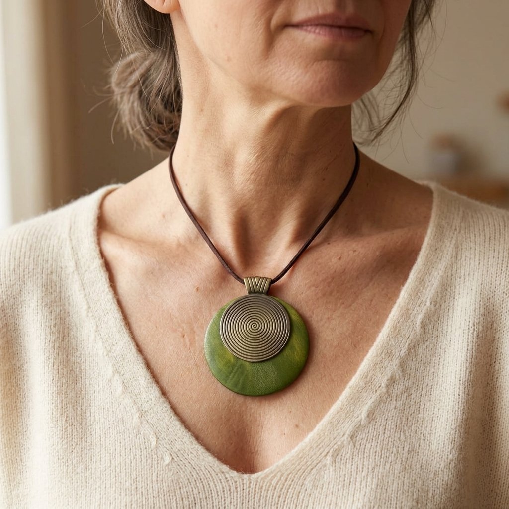 Retro Threaded Pendant Long Necklace with Vintage Feel