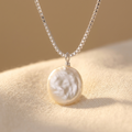 Sparkling Faux Pearl Necklace in Silver Colour with Soft Lustre