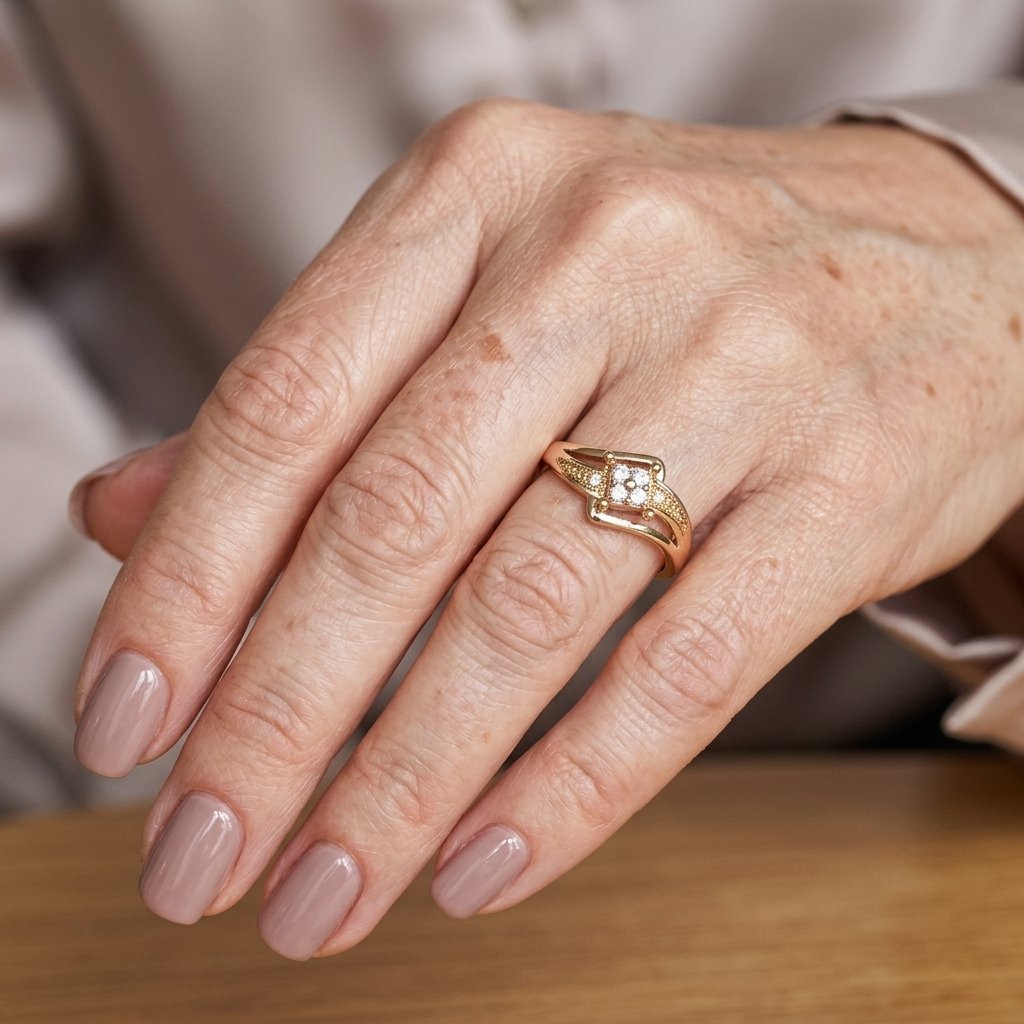 Zirconia Cocktail Ring with Generous Setting for Evenings Out