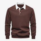 Soft Knitted Polo Sweater with Classic Button Collar