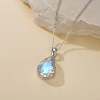 Icy Pendant Necklace with Clean Design in White Gold Colour