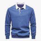 Soft Knitted Polo Sweater with Classic Button Collar