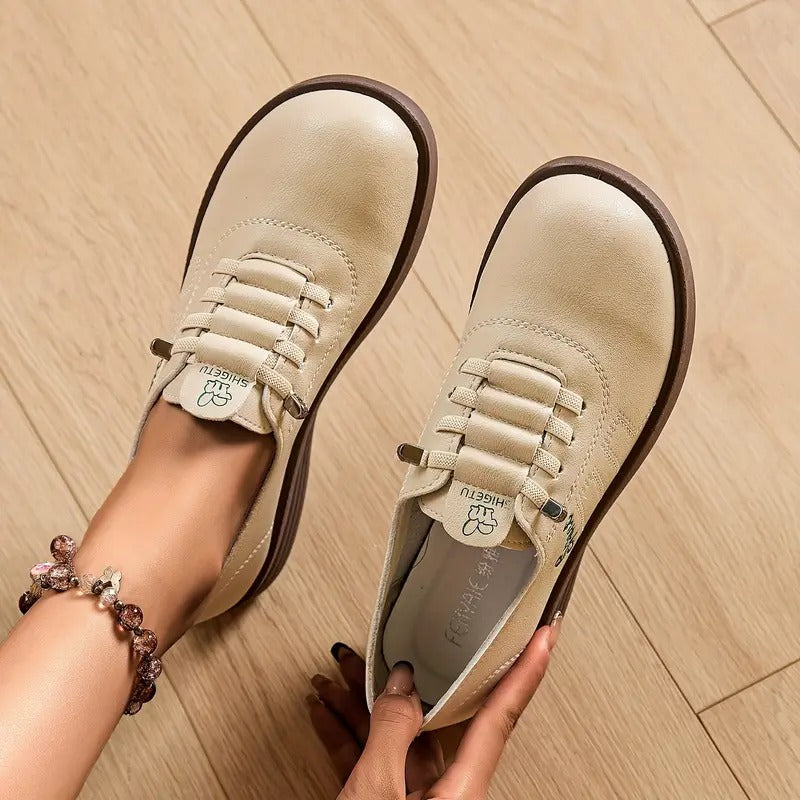Slip-On Shoes with Contoured Footbed and Elasticated Panels