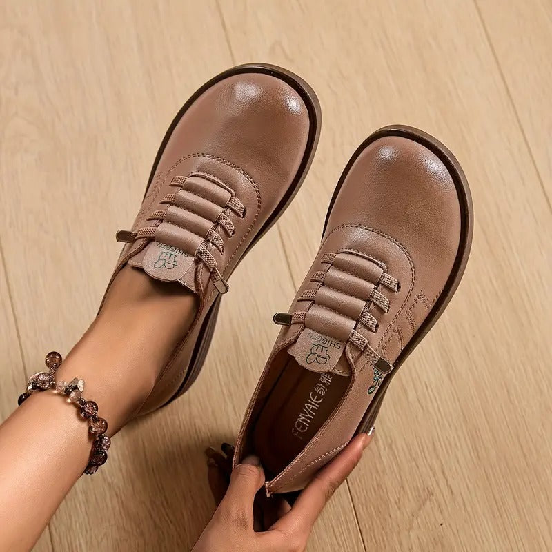 Slip-On Shoes with Contoured Footbed and Elasticated Panels