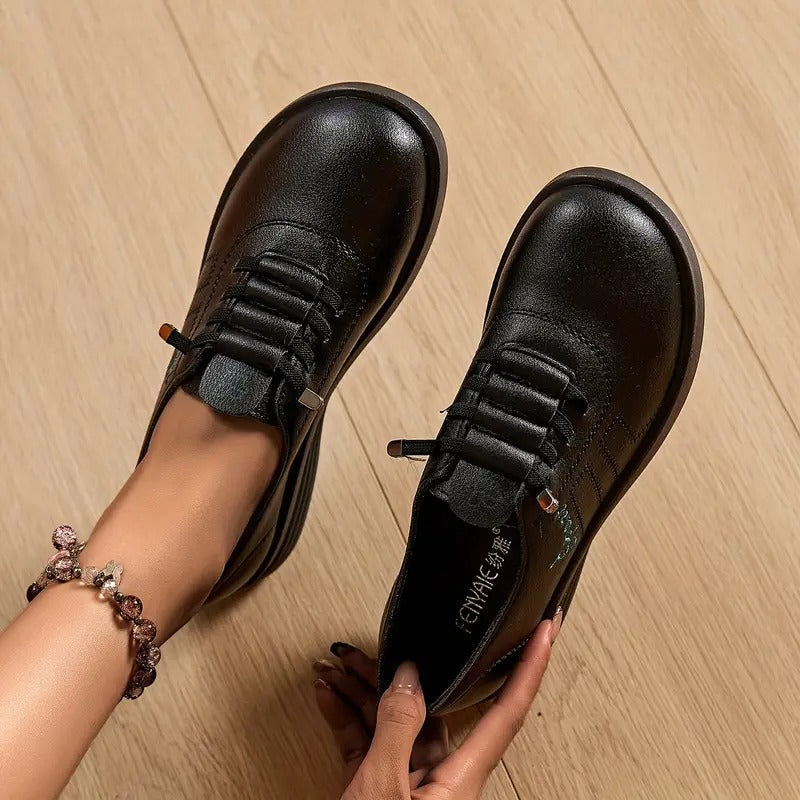 Slip-On Shoes with Contoured Footbed and Elasticated Panels