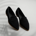 Leather Look Moccasins with Contoured Footbed and Rubber Sole