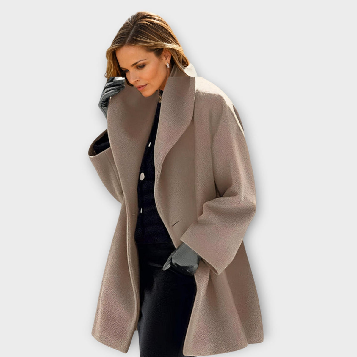 Wind Resistant Coat with Clean Structured Lines