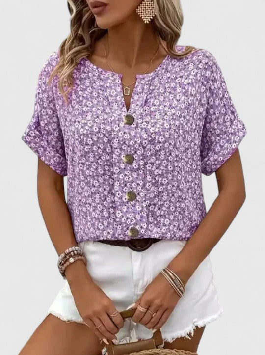 Floral Summer Top with Light Breathable Feel