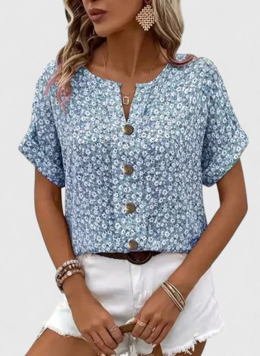 Floral Summer Top with Light Breathable Feel