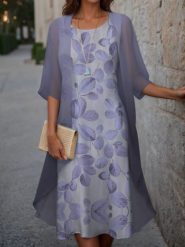 Soft-Touch Midi Dress with a Relaxed, Elegant Fit