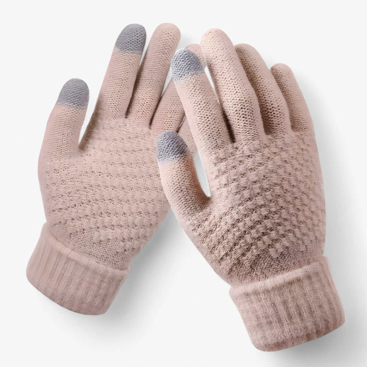 Crocheted Faux Wool Gloves with Full Finger Coverage
