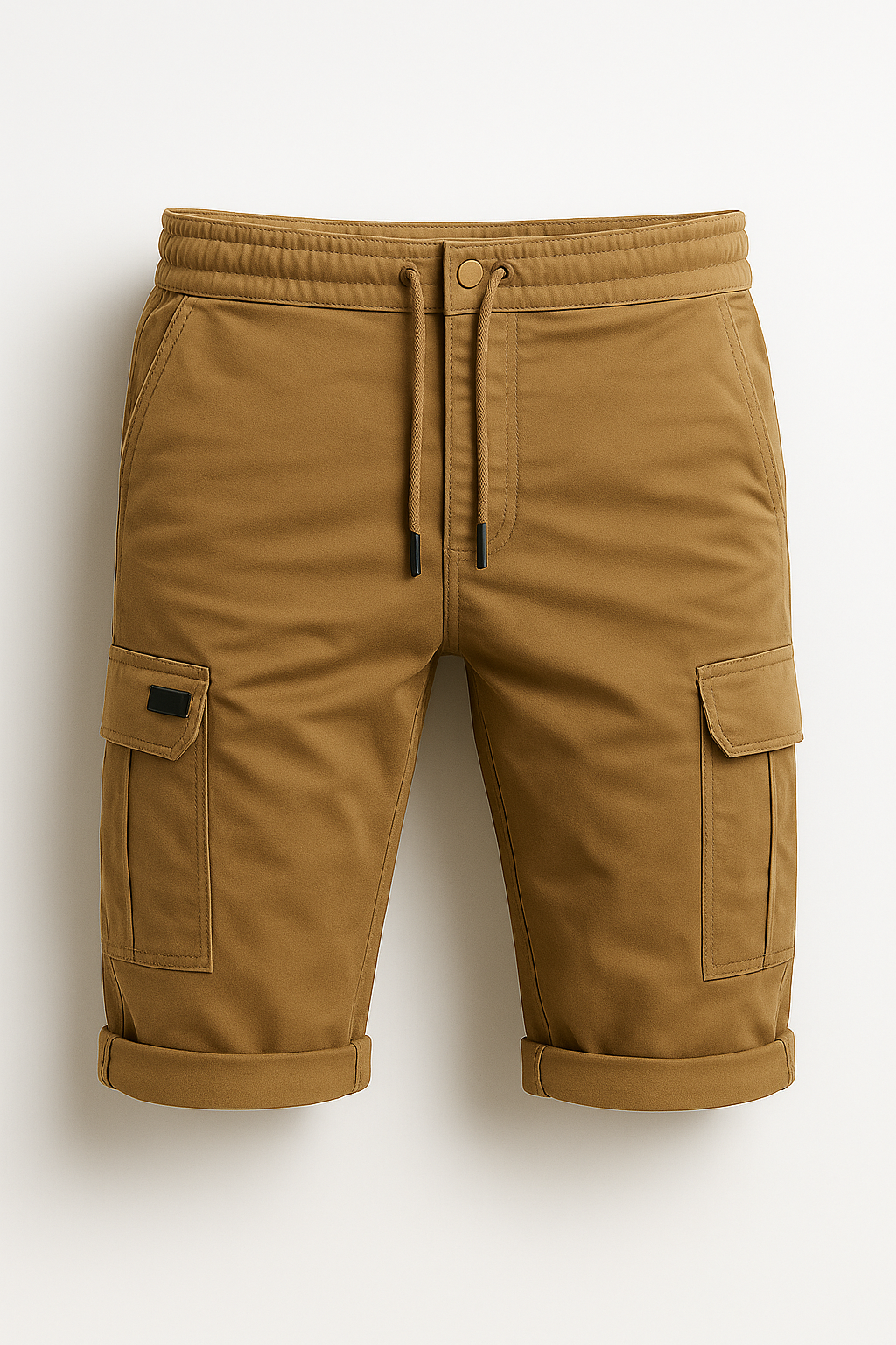 Cotton-Blend Cargo Bermuda Shorts with Drawstring Waist