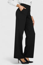 Wide Waistband Trousers with Pockets